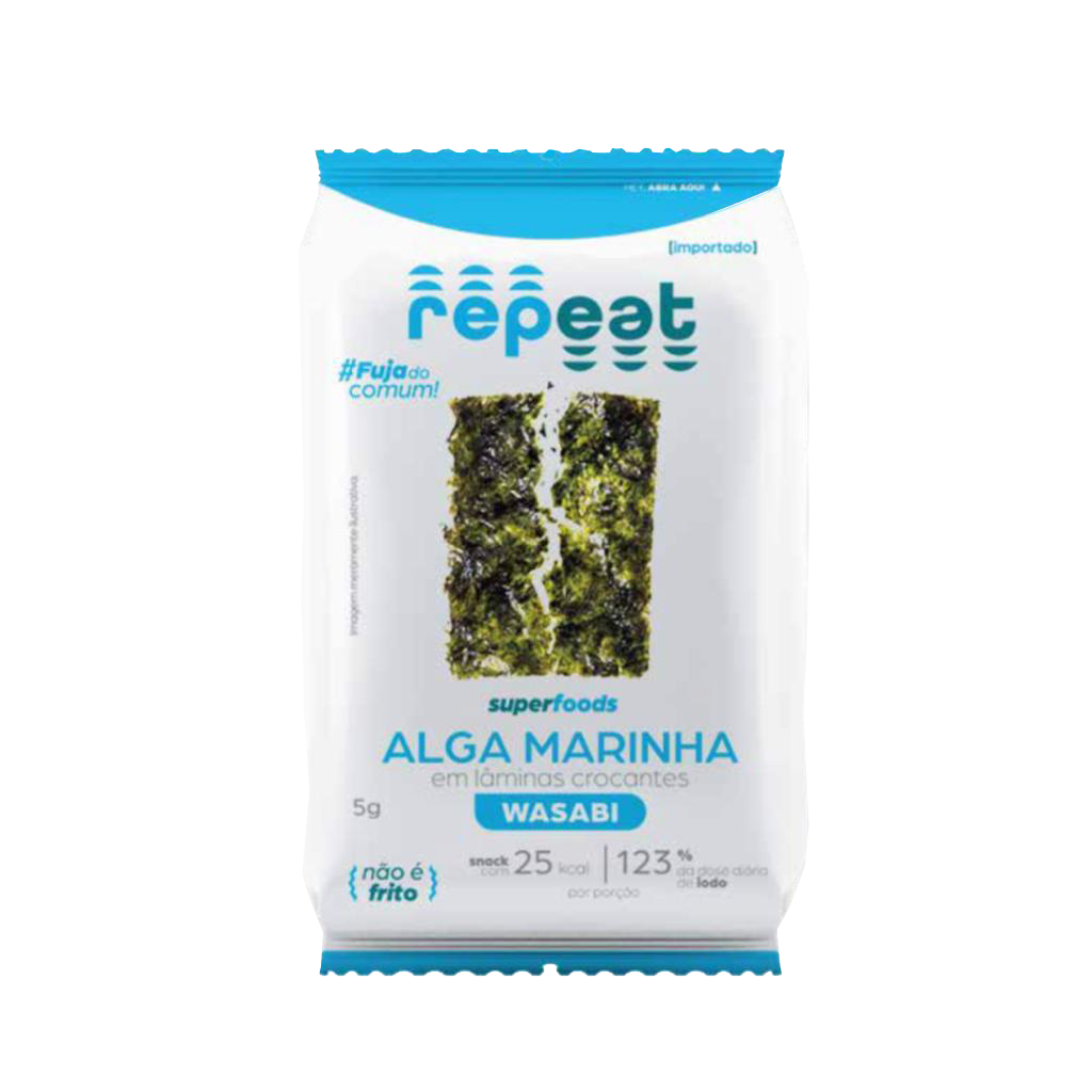 Alga Desidratada e Temperada Wasabi 5g