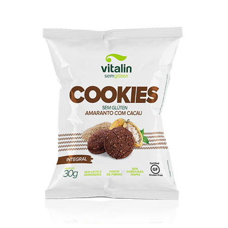 Cookie Amaranto C/ Cacau Integral S/Gluten Vitalin