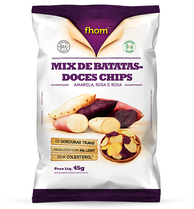 Batata Doce Mix Chips Fhom 45GR