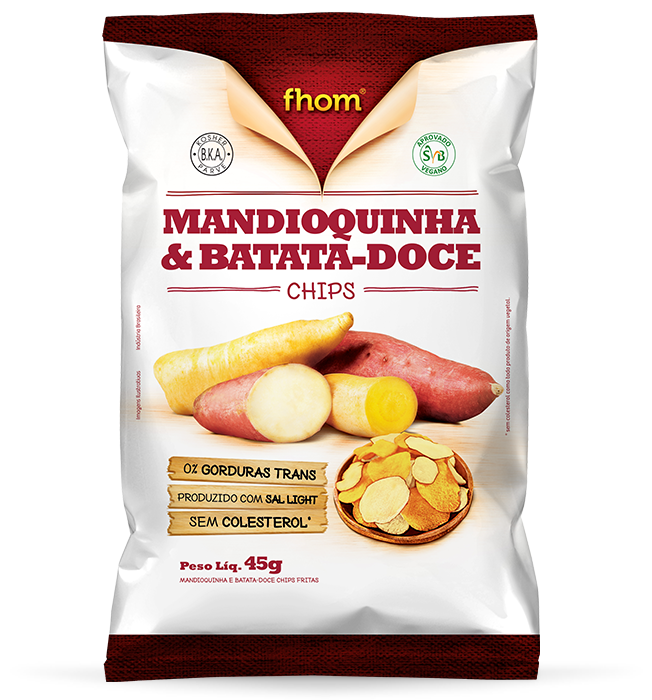 Batata Doce E Mandioquinha Chips Fhom 45GR