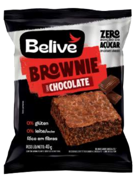Brownie Choco ZERO acu s/lac s/gluten 40g Belive