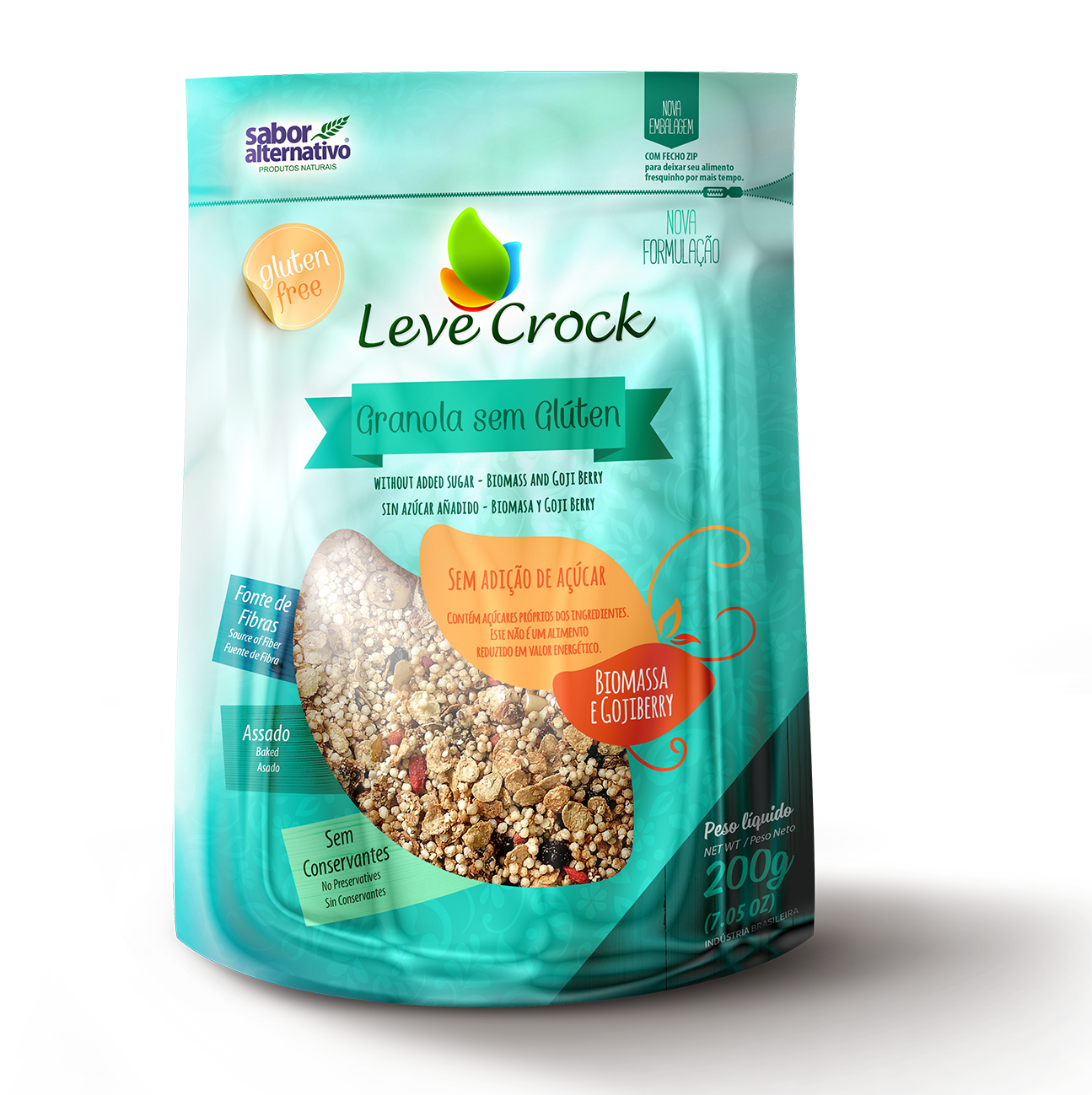 Granola S/G S/AD Acucar Biomassa Goji Berry 200G