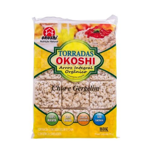 Torrada Okoshi Int Organico Chia + Gergelim 75G