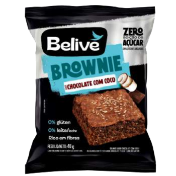 Brownie Chocolate C/ Coco 40g Belive