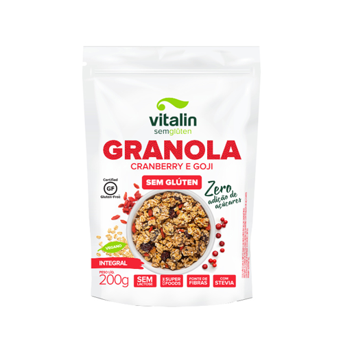 Granola S/GLUTEN Cranberry E Goji Int. 200G Vitalin
