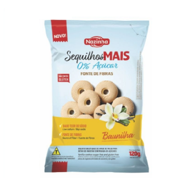 Sequilhos Mais Zero Acucar Baunilha 120g