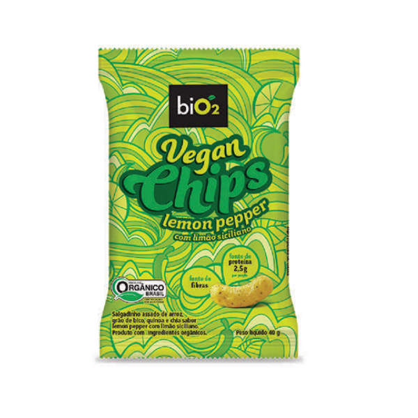 Bio2 Vegan Chips Lemon Pepper 40G