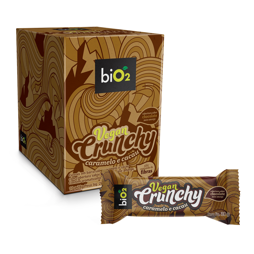 Bio2 Crunchy Bar Caramelo E Cacau 28g