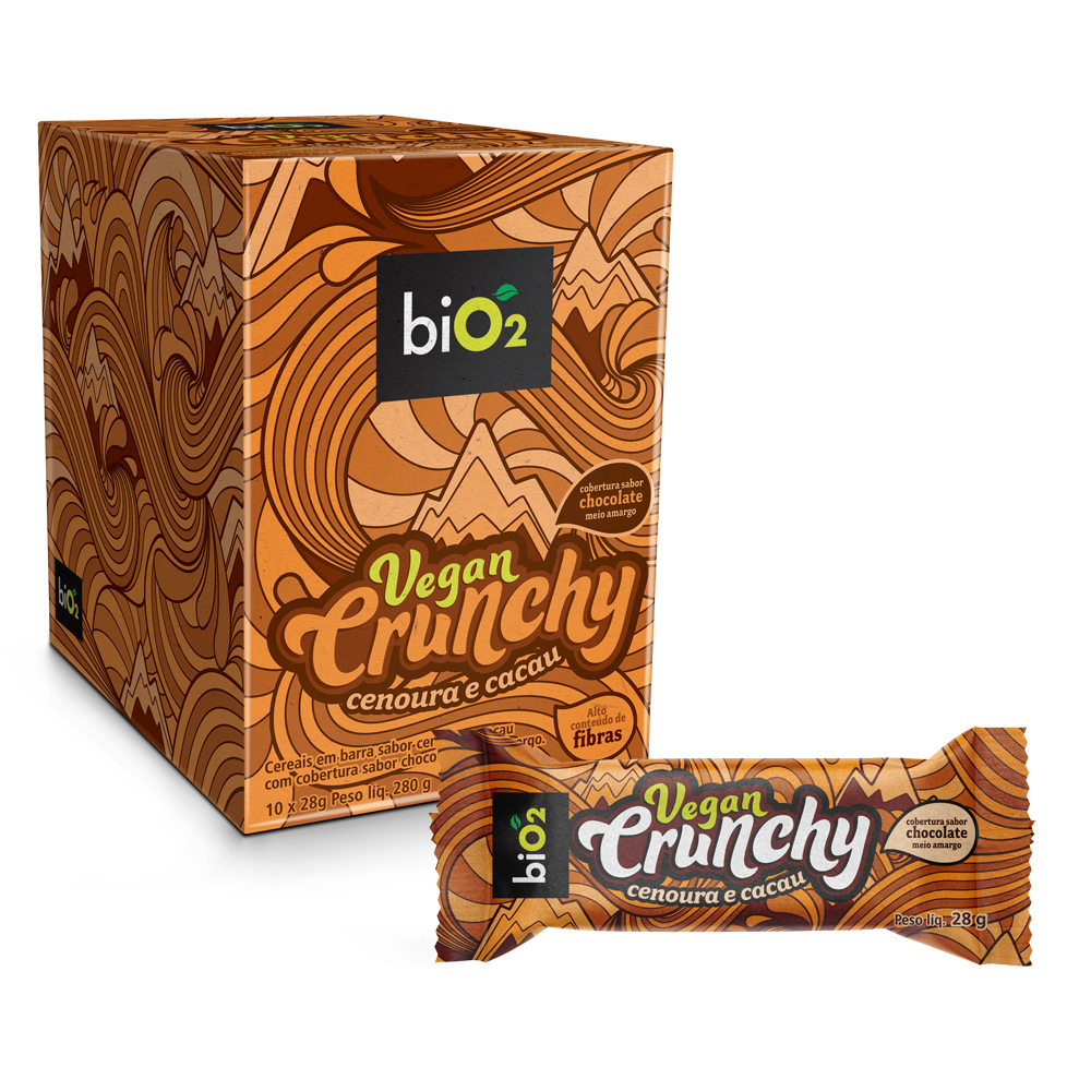Bio2 Crunchy Bar Cenoura E Cacau 28g
