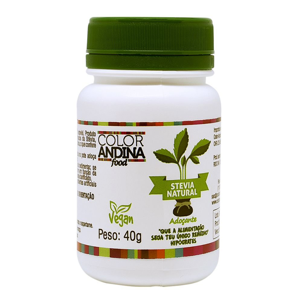 Adocante Stevia em PO 40G Color Andina