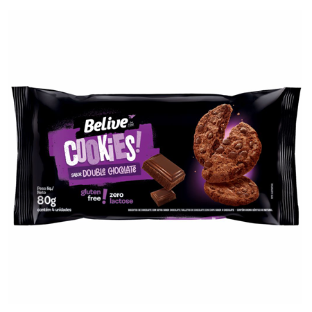 Cookies Double Chocolate 80g Belive