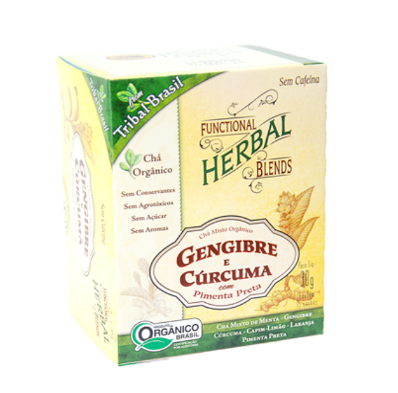 Cha Tribal Misto Org. Gengibre E Curcuma 30G