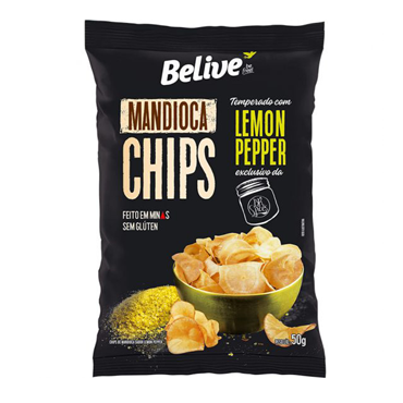 Mandioca Chips Belive Lemon Pepper 50G
