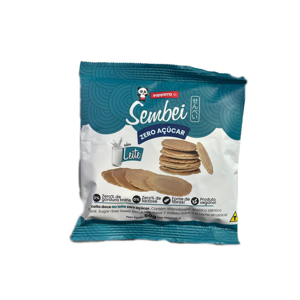 Cookie Sembei Leite Zero Acucar Satsumaya 50g