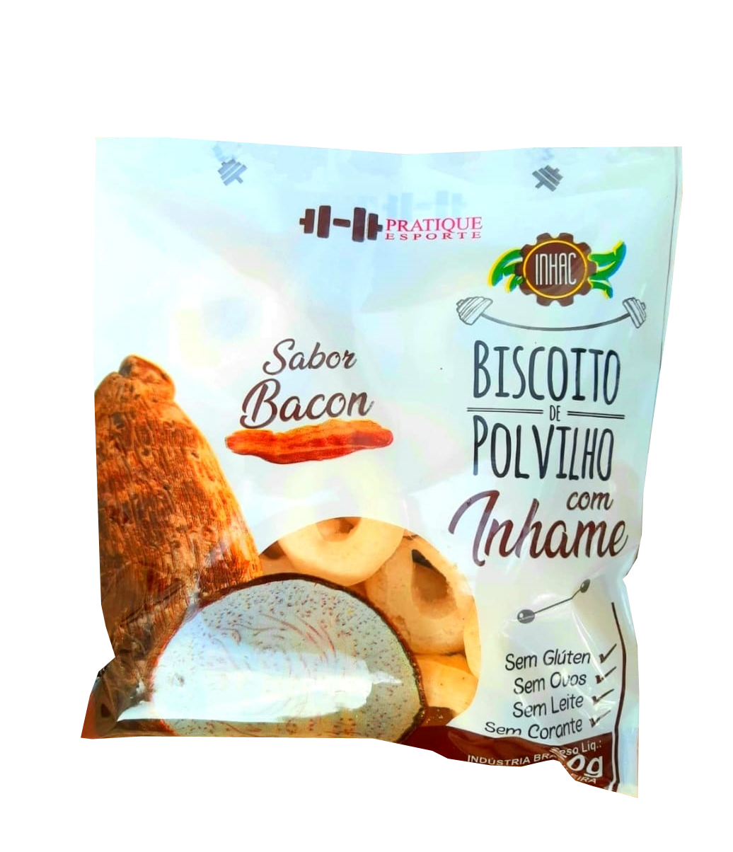 Biscoito de Polvilho Inhame Sabor Bacon 50G