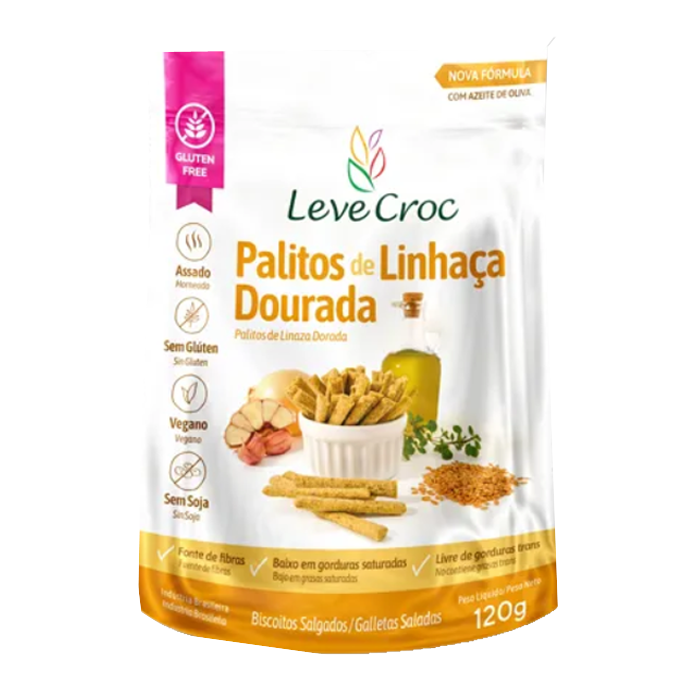 Palitos Salgados de Linhaca Dourada 120G Levecroc