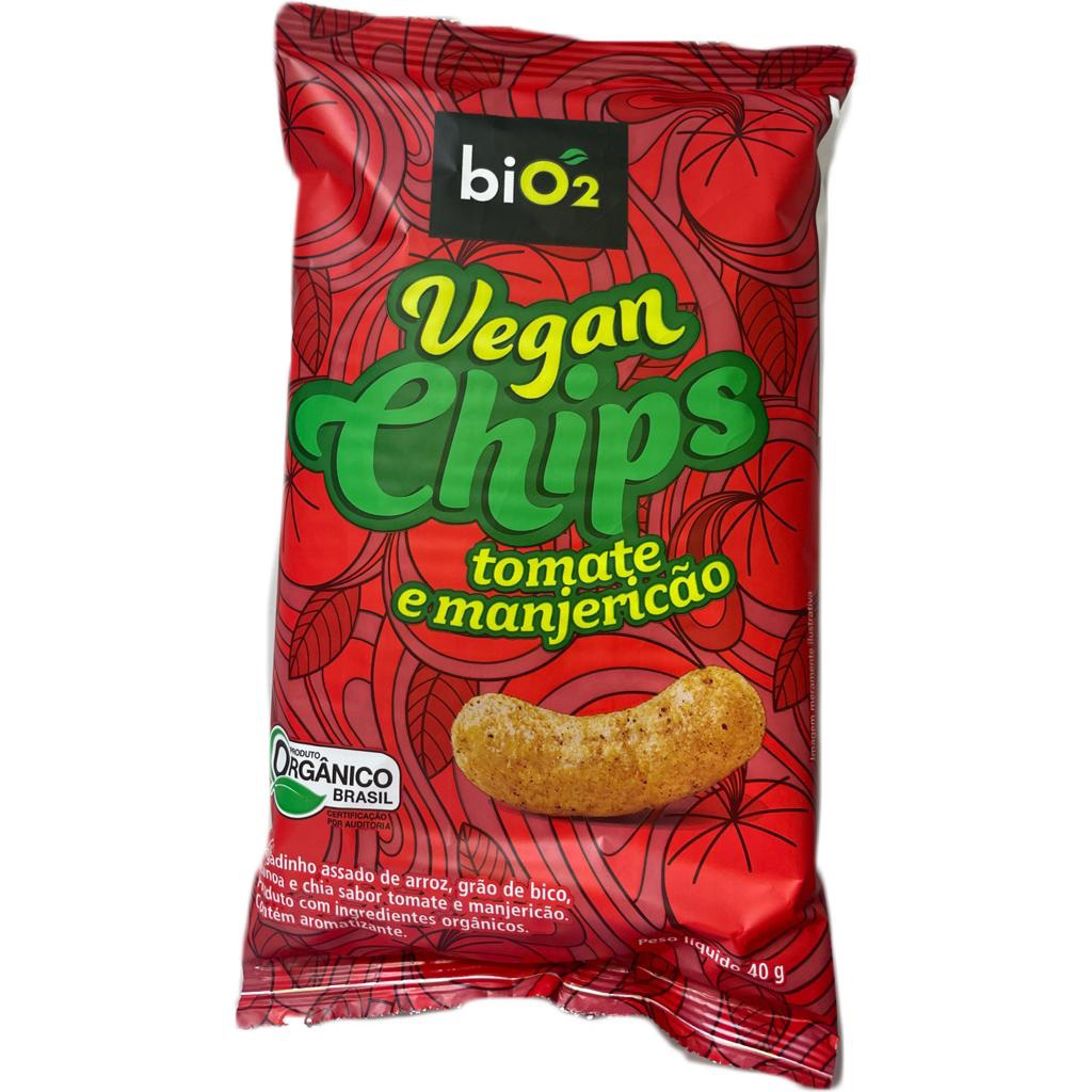 Bio2 Vegan Chips Tomate E Manjericao 40G