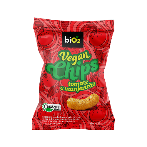Bio2 Vegan Chips Tomate E Manjericao 40G