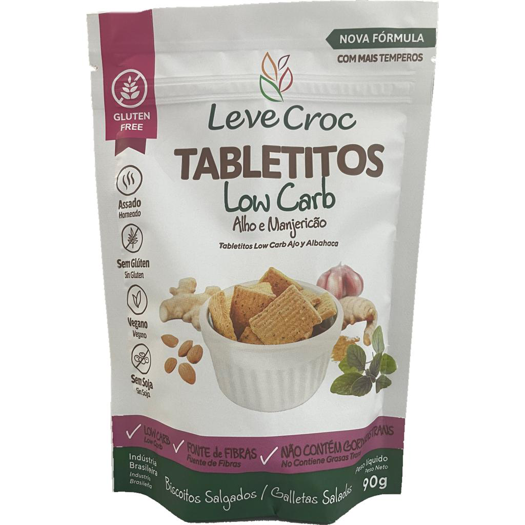 Tabletitos Low Carb Alho E Manjericao 90G