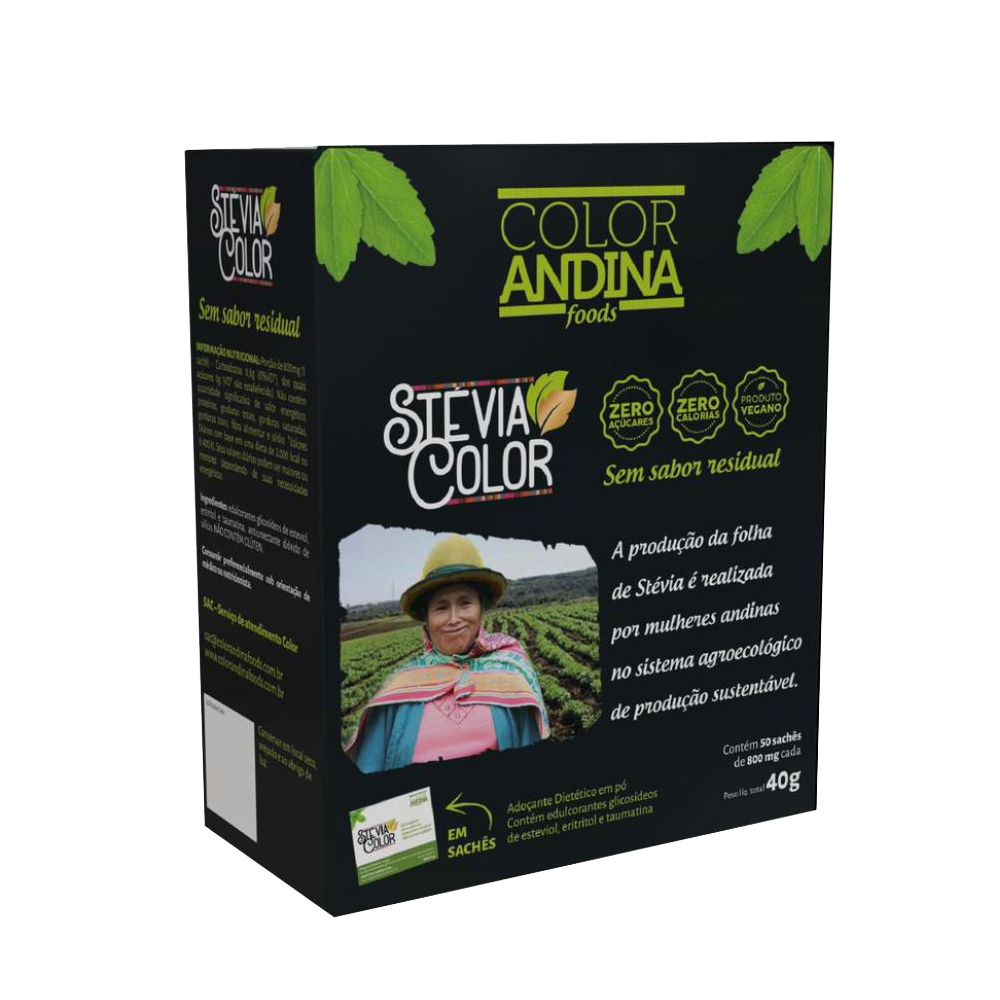 Adocante Stevia Color Andina Saches 50 Unids
