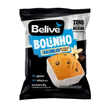 Bolinho de Baunilha Zero Acucar 40G Belive