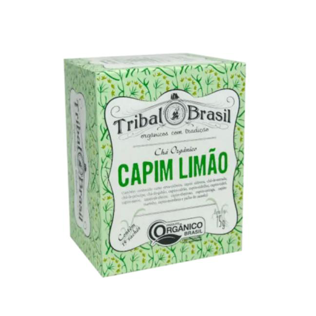 Cha Tribal Puro Org. Capim Limao Cx c/ 15 saches