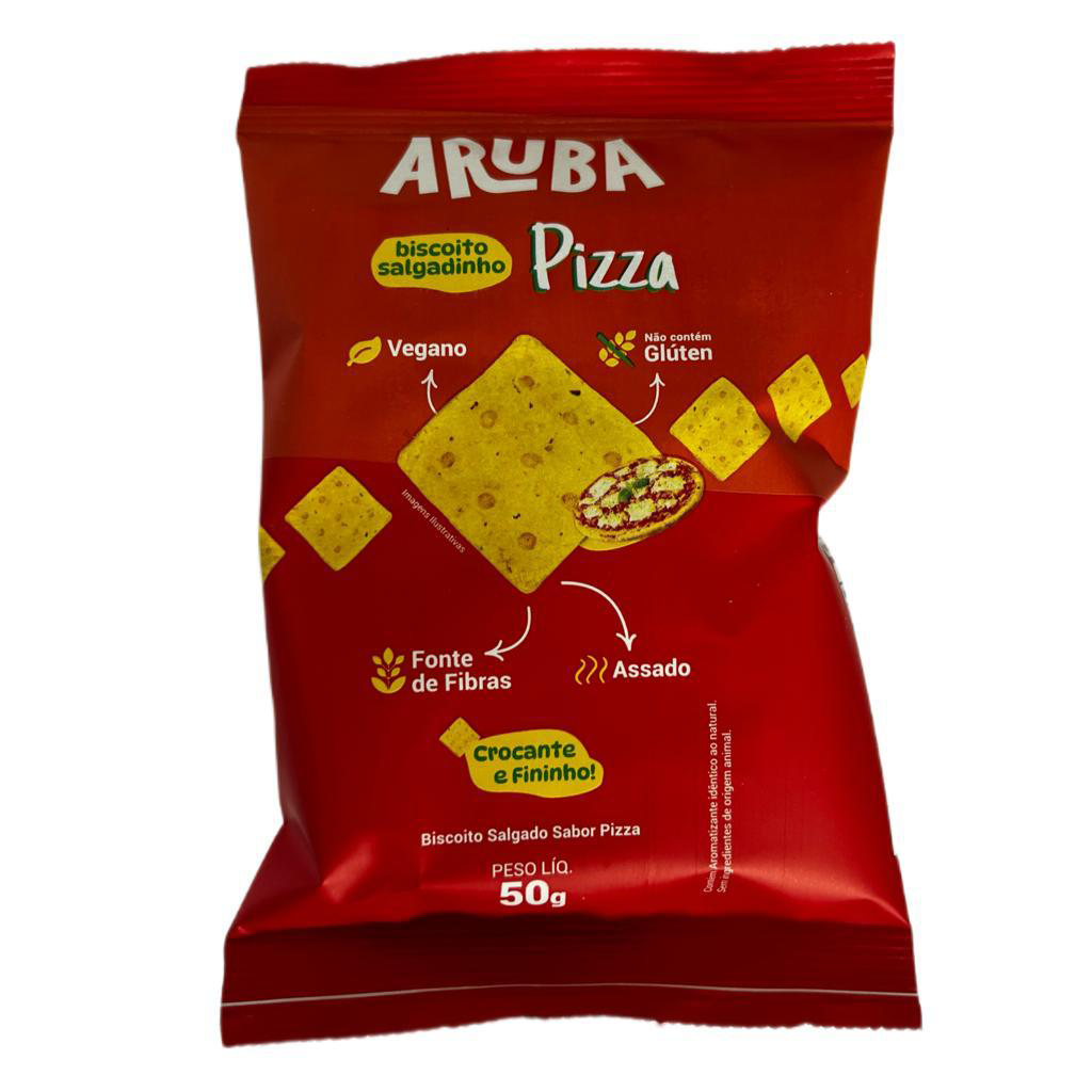 Biscoito Aruba Salgado Proteico Pizza 50G