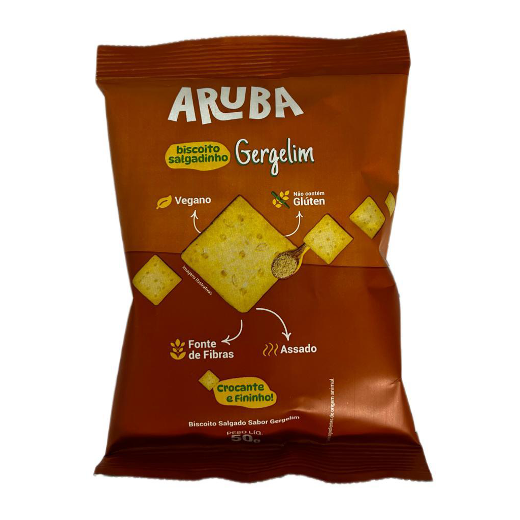 Biscoito Aruba Salgado Gergelim 50G