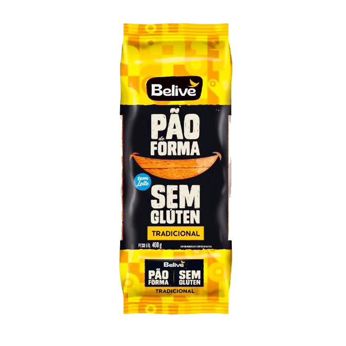 Pao de Forma Tradicional Belive SEM Gluten 400G