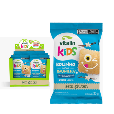 Bolinho Kids Baunilha 30G Vitalin