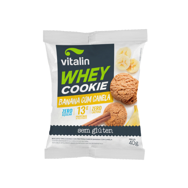 Whey Cookie Vitalin Banana C/ Canela Zero 40G