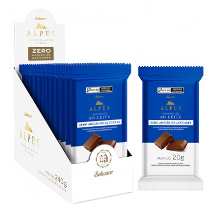 Choc. Alpes Zero AO Leite 20G