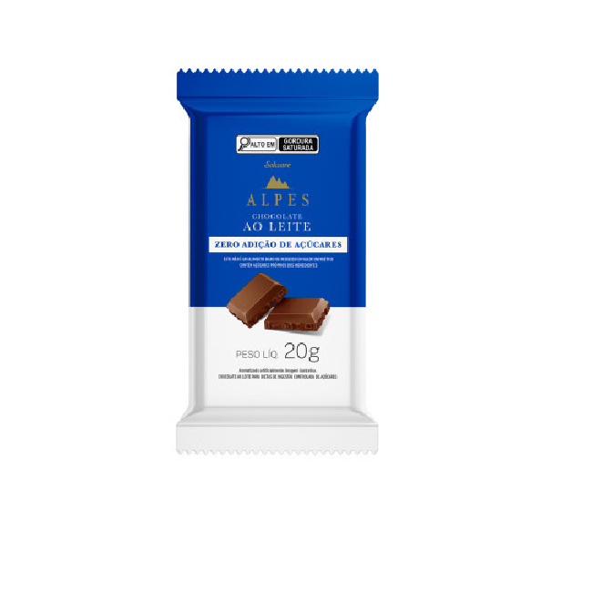 Choc. Alpes Zero AO Leite 20G