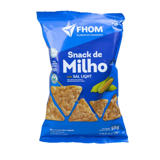 Snack de Milho Com Sal Light 55G
