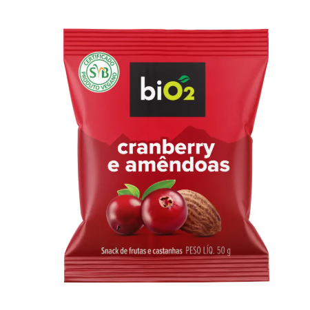 Bio2 Snack Cranbery E Amendoa 50G
