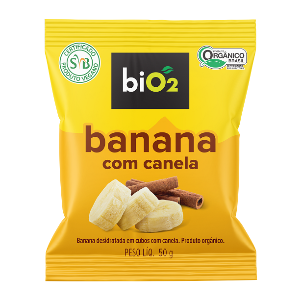 Bio2 Snack Banana Com Canela 50G