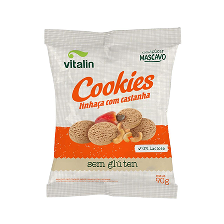 Cookie Linhaca Dourada C/ Castanha 90G