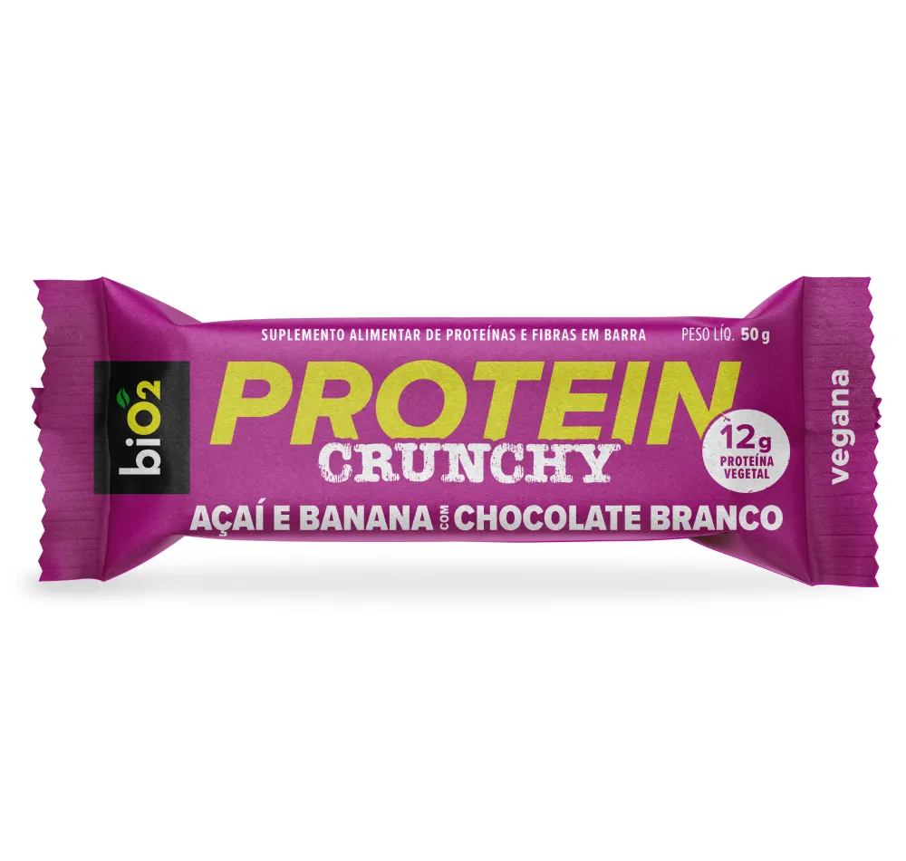 Bio2 Protein Crunchy ACAI/BANANA/CHOC Branco 50G