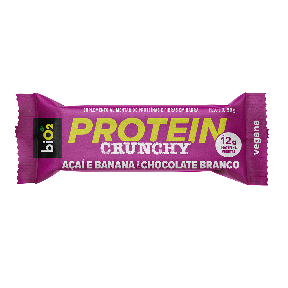 Bio2 Protein Crunchy ACAI/BANANA/CHOC Branco 50G