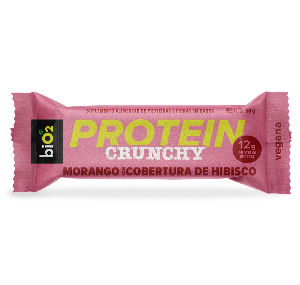 Bio2 Protein Crunchy MORANGO/HIBISCUS 50G