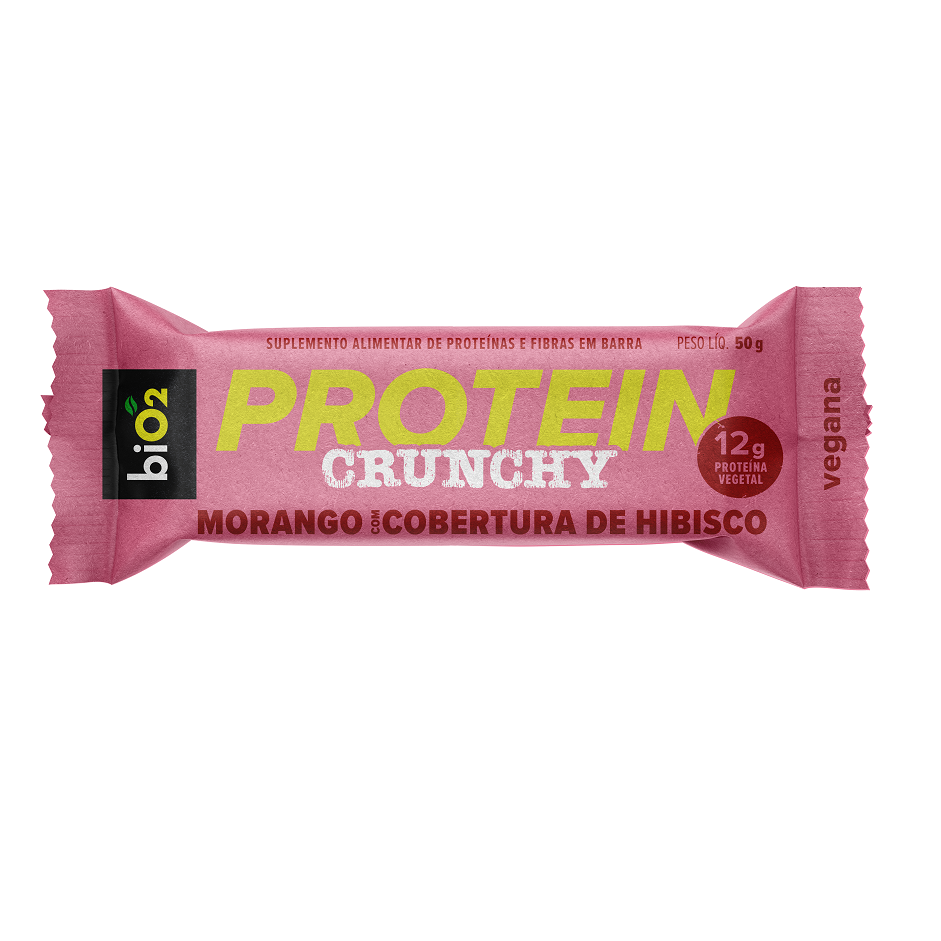 Bio2 Protein Crunchy MORANGO/HIBISCUS 50G