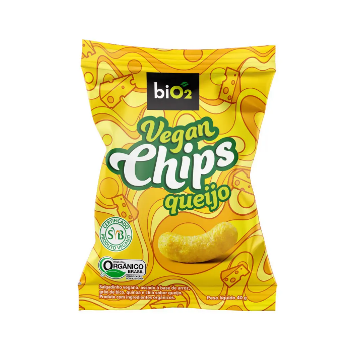 Bio2 Vegan Chips Queijo 40G