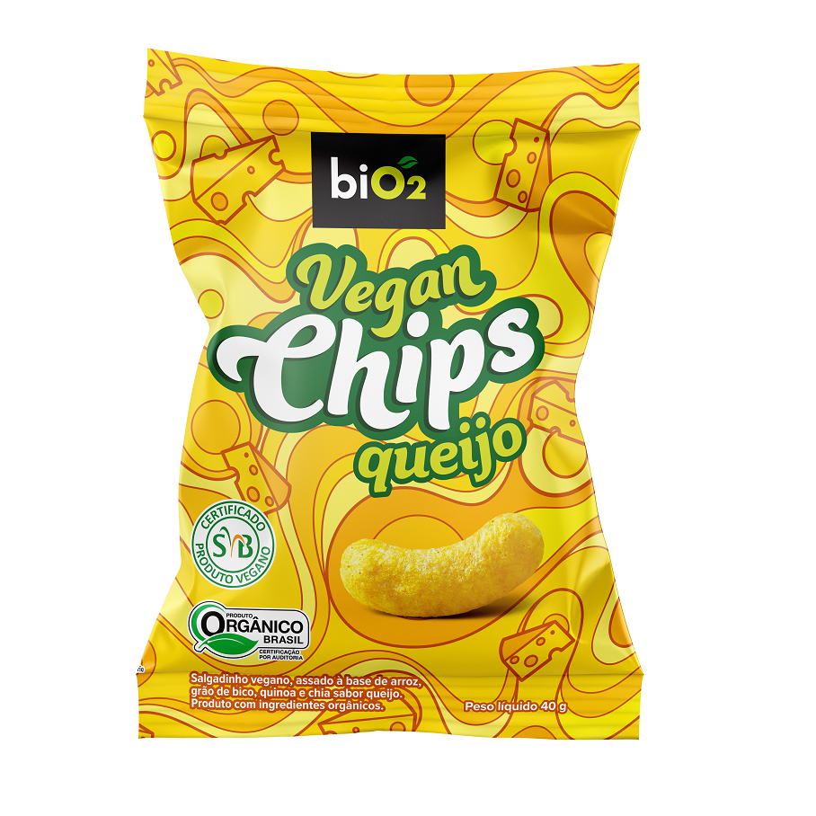 Bio2 Vegan Chips Queijo 40G