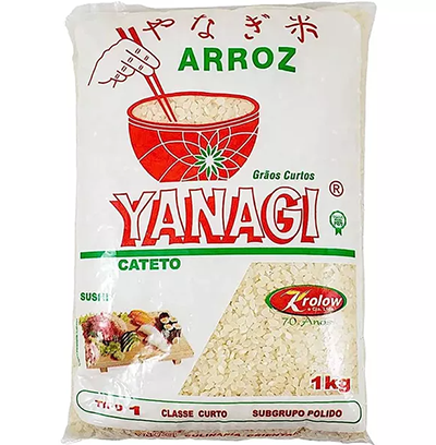 Arroz Yanagi Grao Curto 1KG