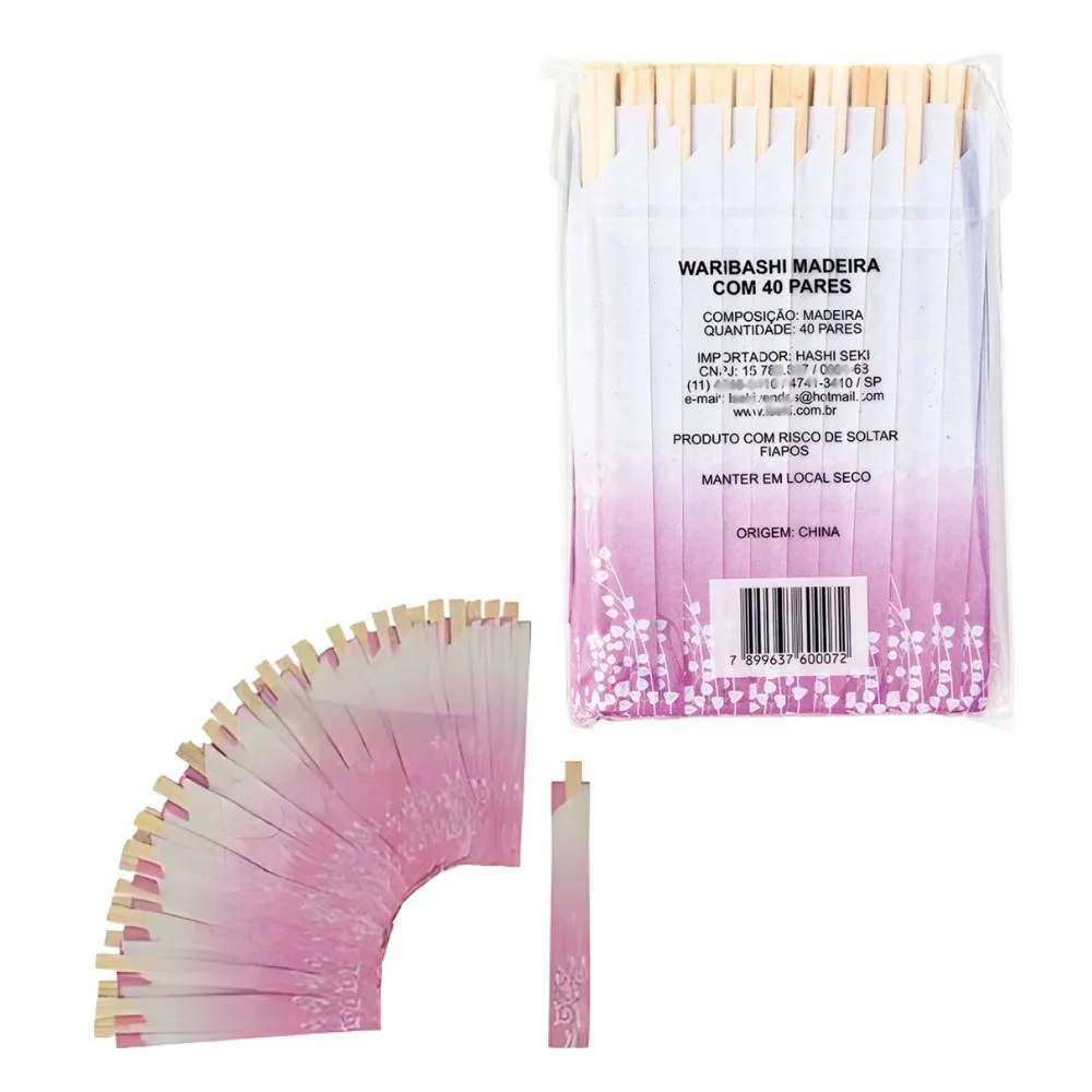 Waribashi Madeira 40 Pares Shiki