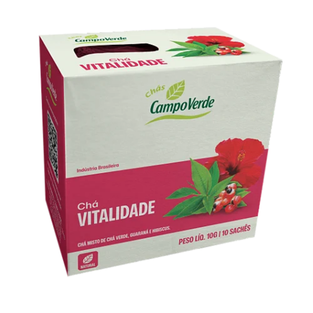 Cha Misto Cha Verde, Guarana e Hibiscus Campo Verde 10 SCH/10G