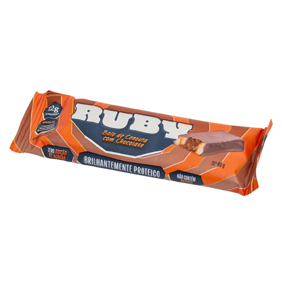 Barra Proteica Ruby Bolo de Cenoura C/CHOCOLATE 40G