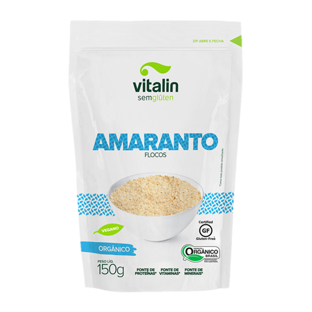 Amaranto Flocos Organico S/Gluten 150g Vitalin