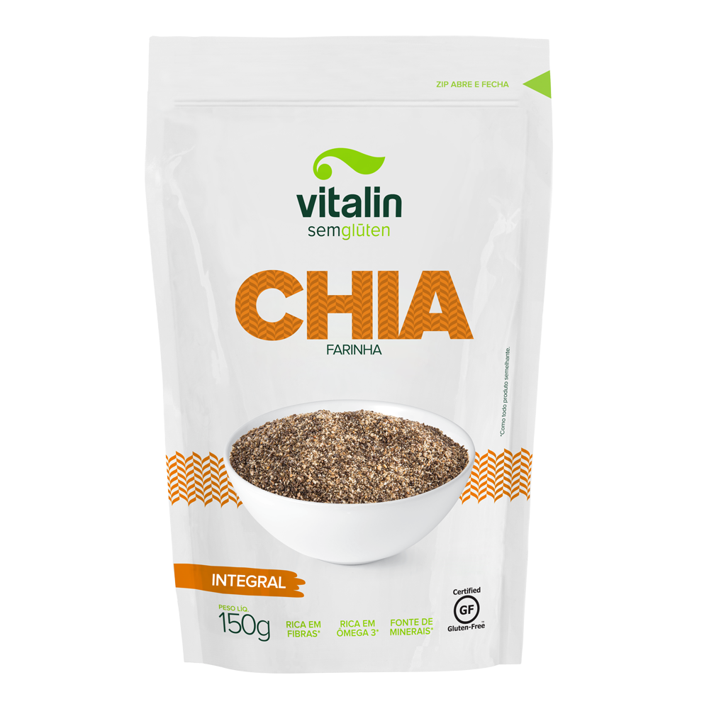 Chia Farinha Integral S/Gluten 150g Vitalin